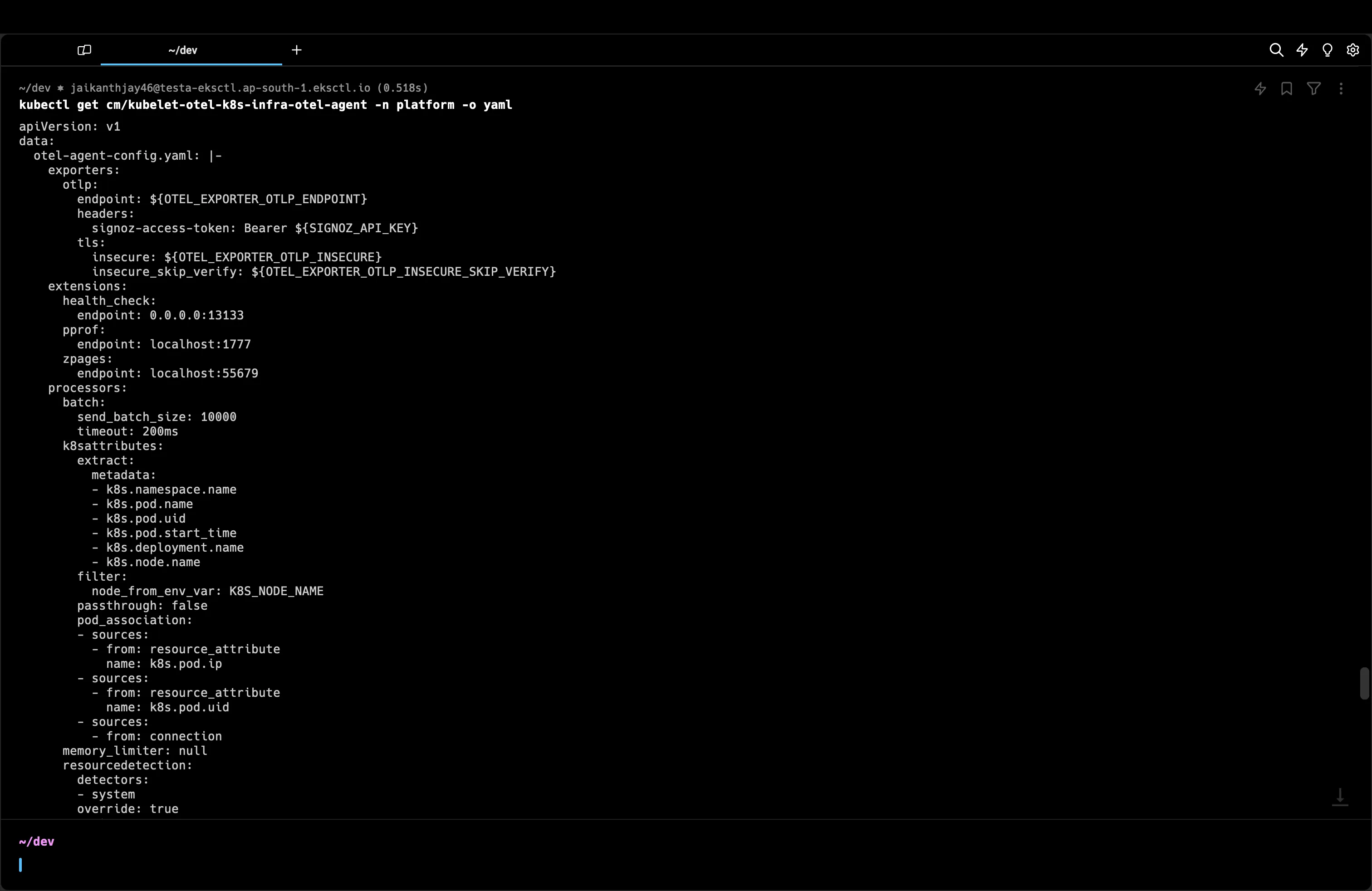 Generated configuration through helm charts